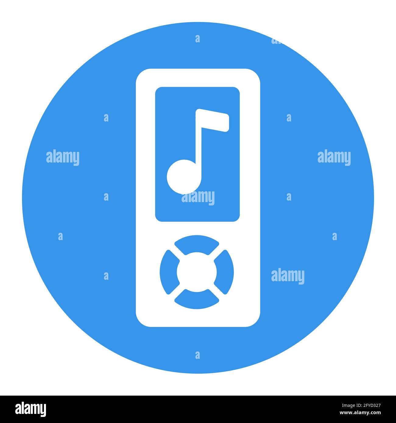 Mp3 player vector white glyph icon. Music sign. Graph symbol for music and  sound web site and apps design, logo, app, UI Stock Vector Image & Art -  Alamy