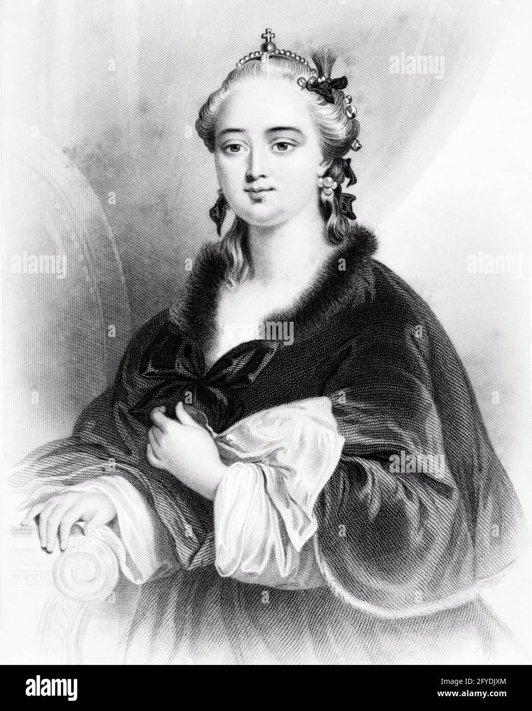 1700s PORTRAIT OF CATHERINE THE GREAT EMPRESS OF RUSSIA CATHERINE II RULED DURING THE GOLDEN AGE OF RUSSIA - q53188 CPC001 HARS CAUCASIAN ETHNICITY OLD FASHIONED Stock Photo