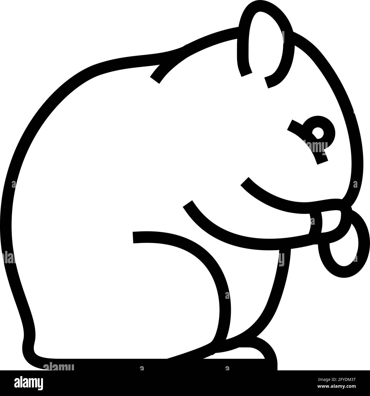 Hamster Pet Line Icon Vector Illustration Stock Vector Image Art Alamy