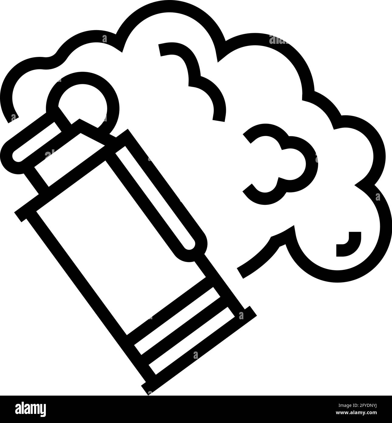 grenade smoke line icon vector illustration Stock Vector Image & Art ...
