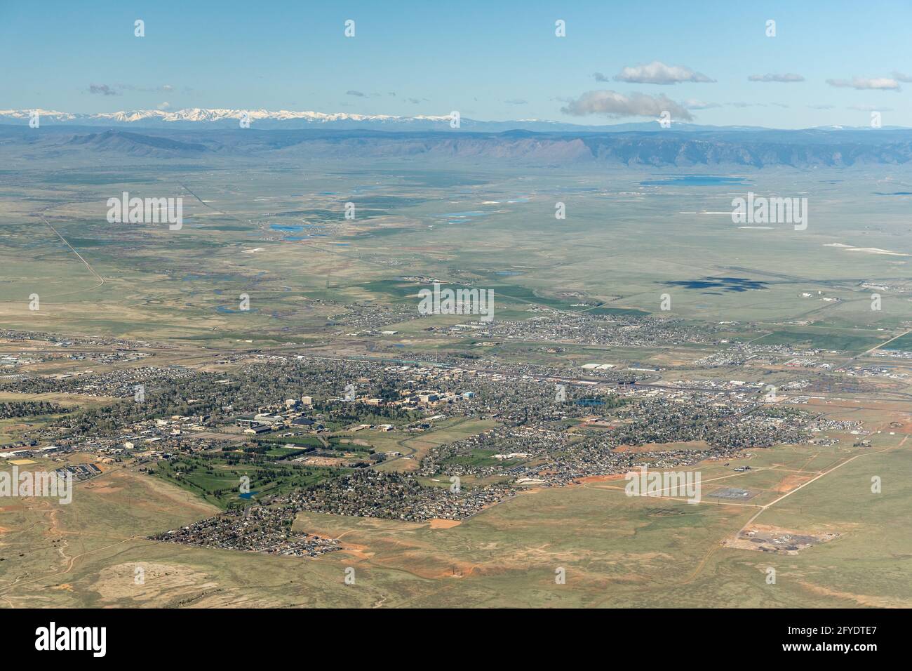 Aerial view of Laramie, Wyoming, USA Stock Photo Alamy