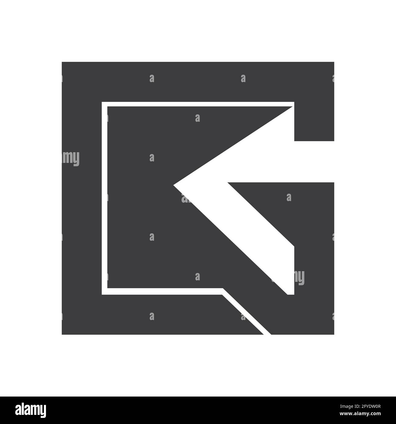 Alphabet letters Initials Monogram logo KG, GK, K and G Stock Vector