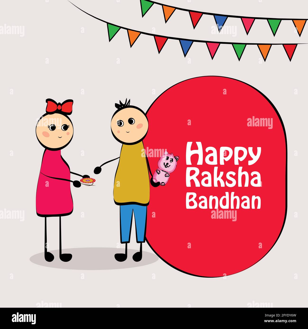Hindu festival Raksha Bandhan Stock Vector Image & Art - Alamy