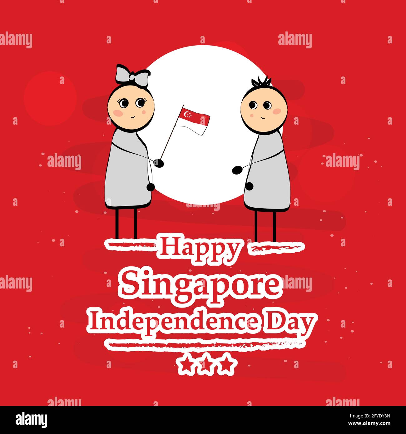 Singapore Independence Day Stock Vector Image & Art - Alamy