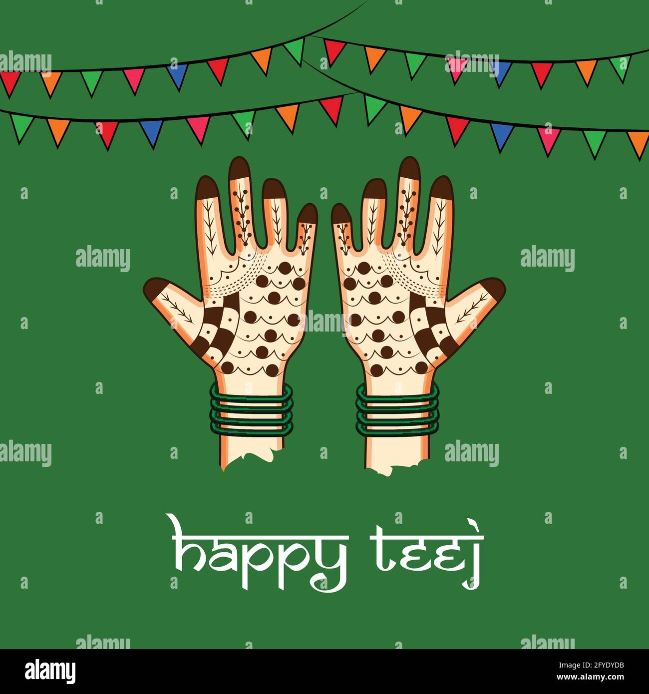 Indian festival Teej Stock Vector Image & Art Alamy