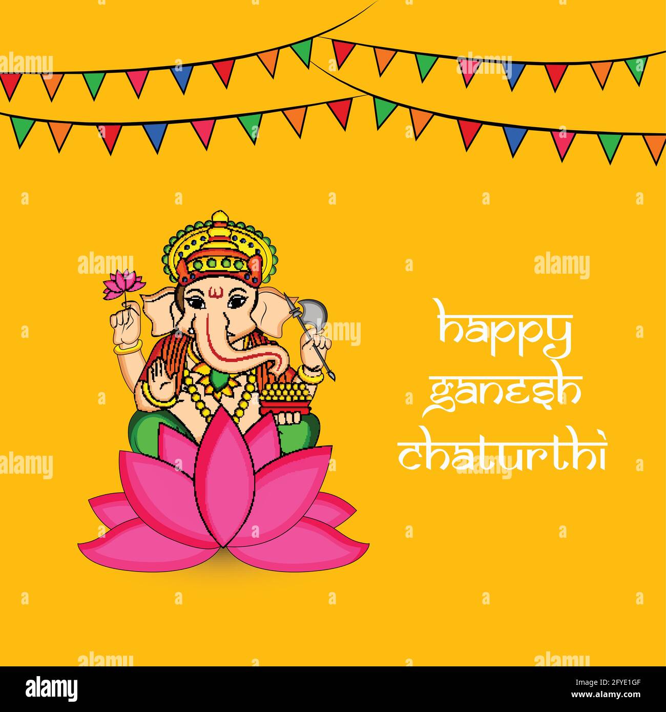 Hindu Festival Ganesh Chaturthi Stock Vector Image & Art - Alamy