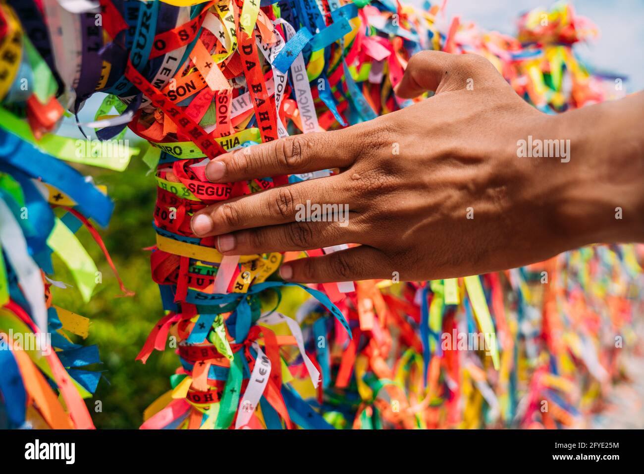 Hand Position With Ribbons Hand of god south america hi-res stock photography and images - Alamy
