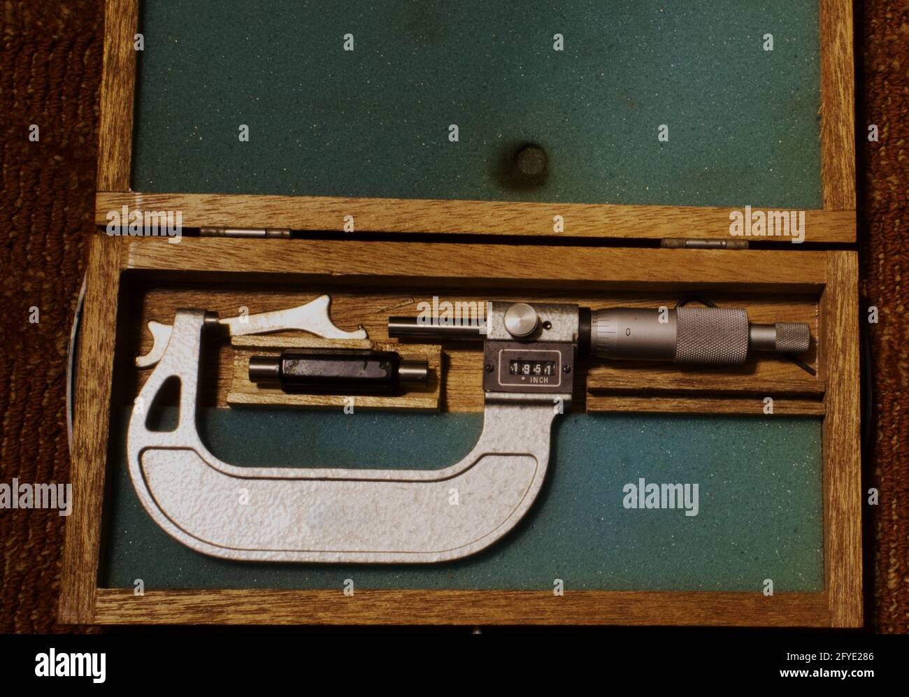 A Micrometer in a Wooden Box Stock Photo Alamy