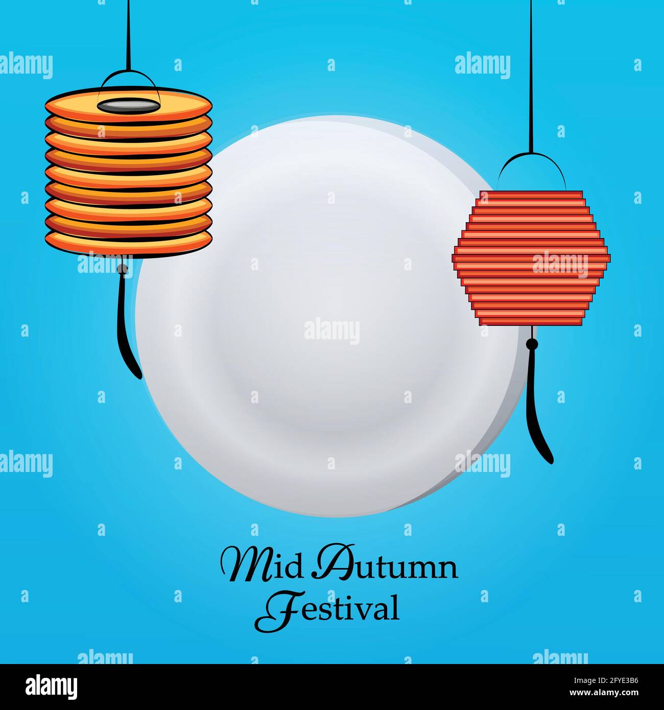 Mid autumn festival card Stock Vector Images - Alamy