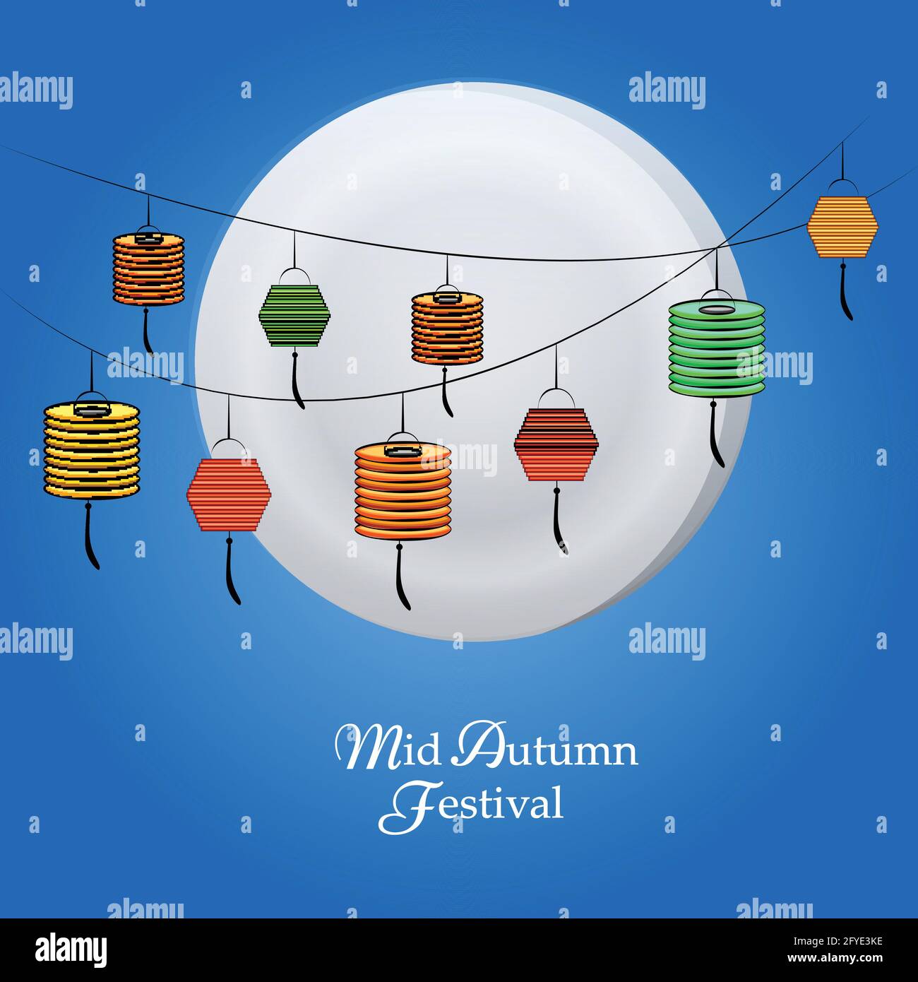 Mid autumn festival card Stock Vector Images - Alamy
