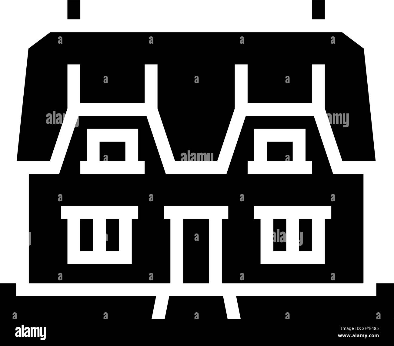 cottage house glyph icon vector illustration Stock Vector Image & Art ...