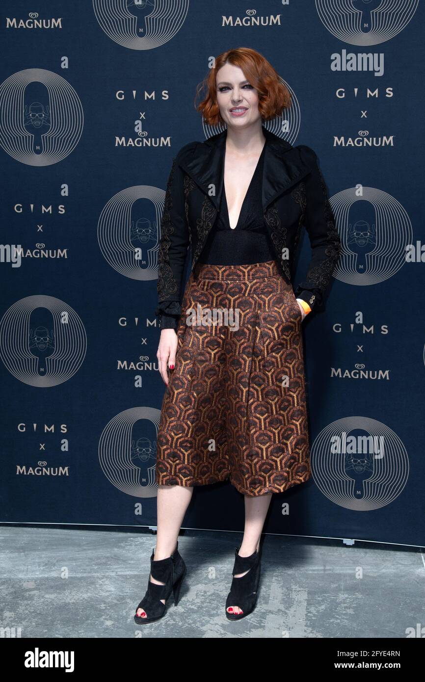 Elodie Frege attending the 'Gims x Magnum' ice cream launch at the