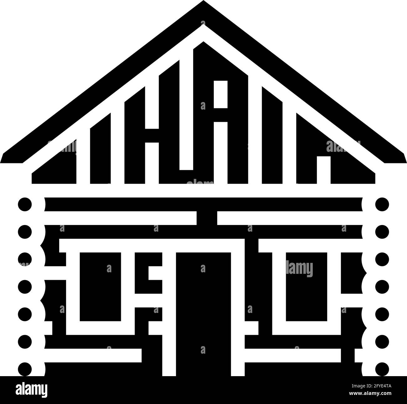 cabin house glyph icon vector illustration Stock Vector Image & Art - Alamy