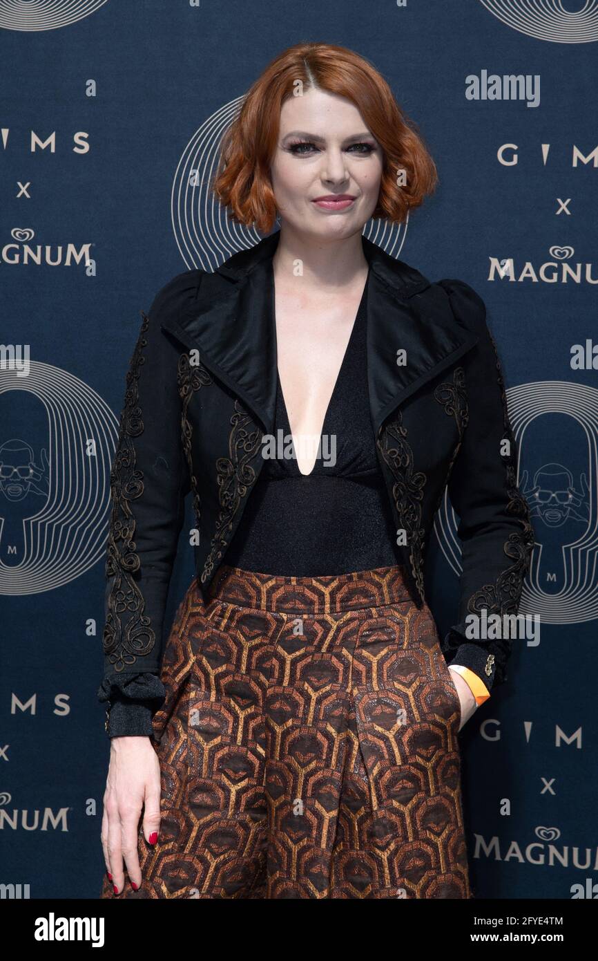 Elodie Frege attending the 'Gims x Magnum' ice cream launch at the