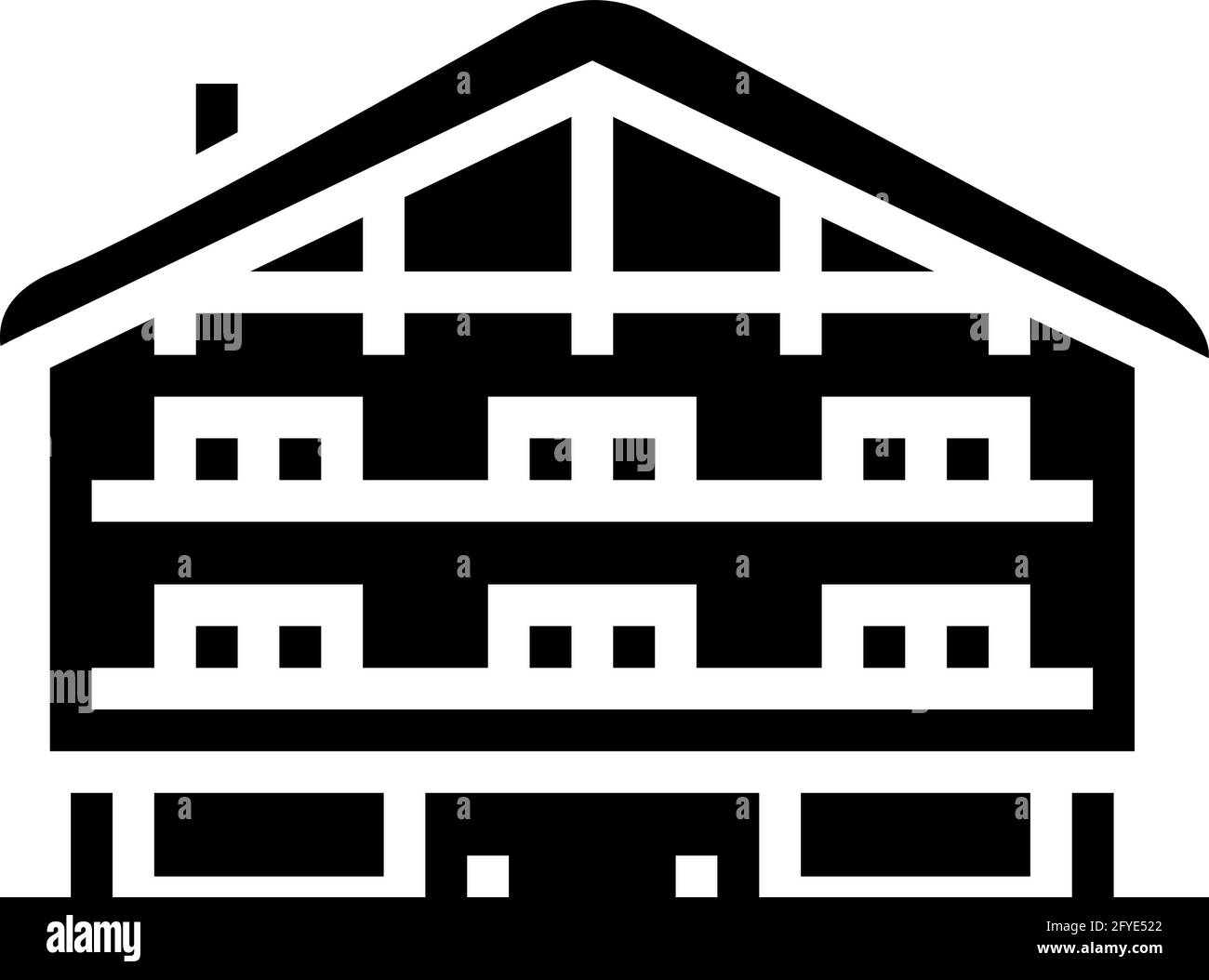 chalet house glyph icon vector illustration Stock Vector Image & Art ...