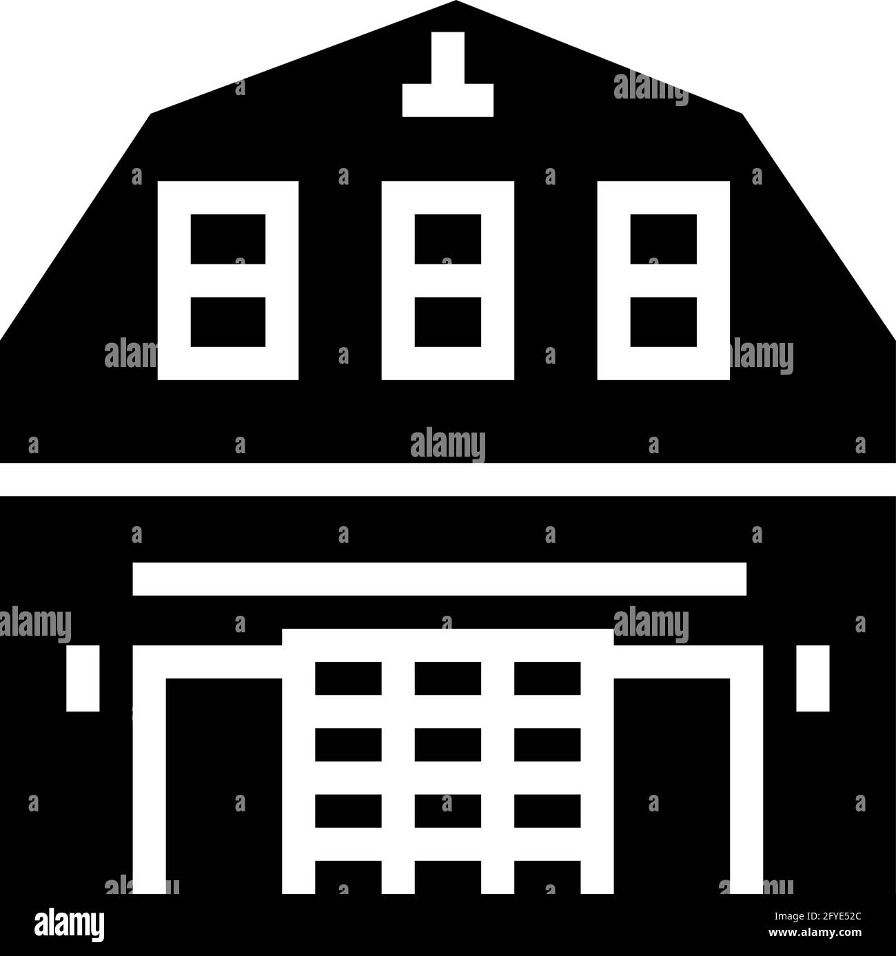 barndominium house glyph icon vector illustration Stock Vector Image ...
