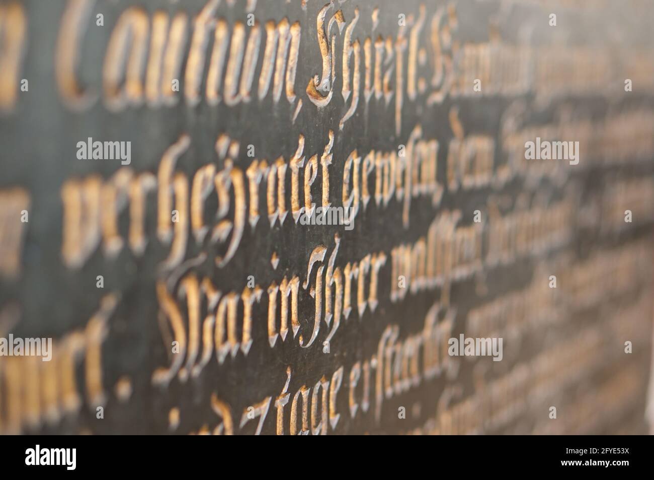 Golden inscription hi-res stock photography and images - Alamy