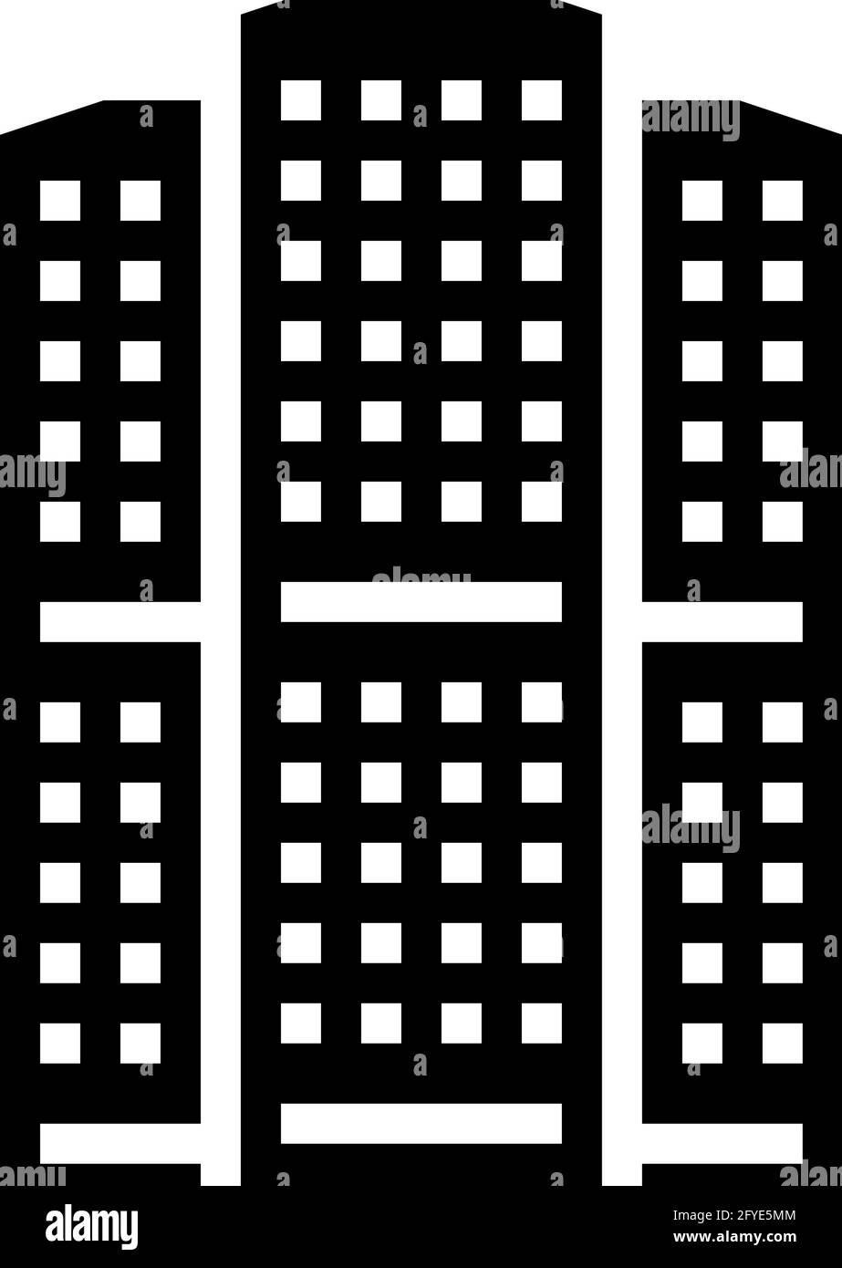 apartment house glyph icon vector illustration Stock Vector Image & Art ...