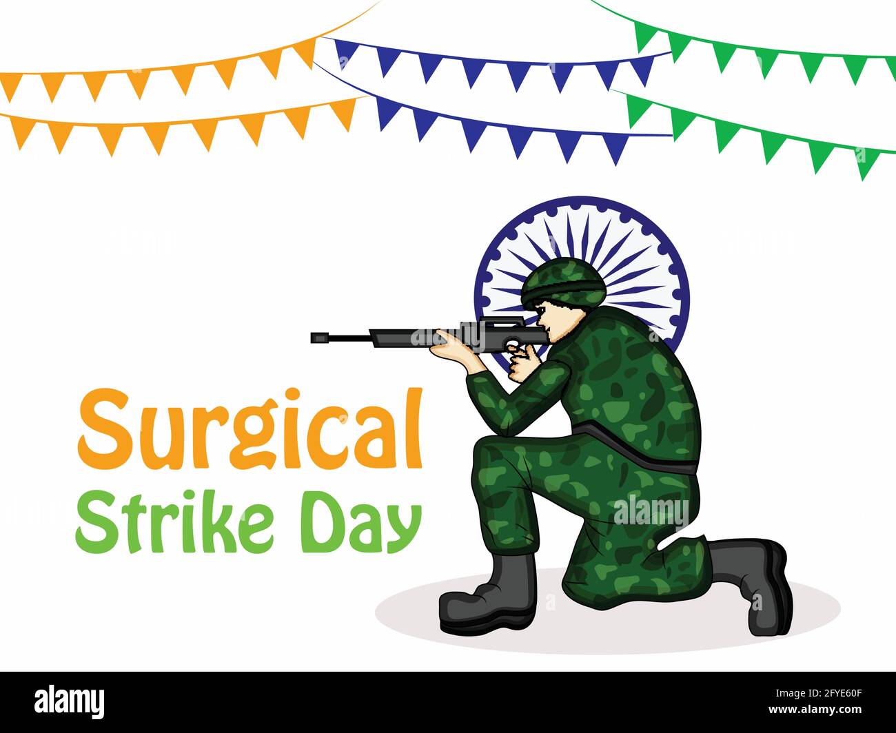 Surgical Strike Day India Stock Vector