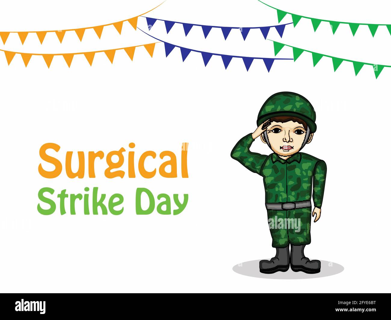 Surgical Strike Day India Stock Vector