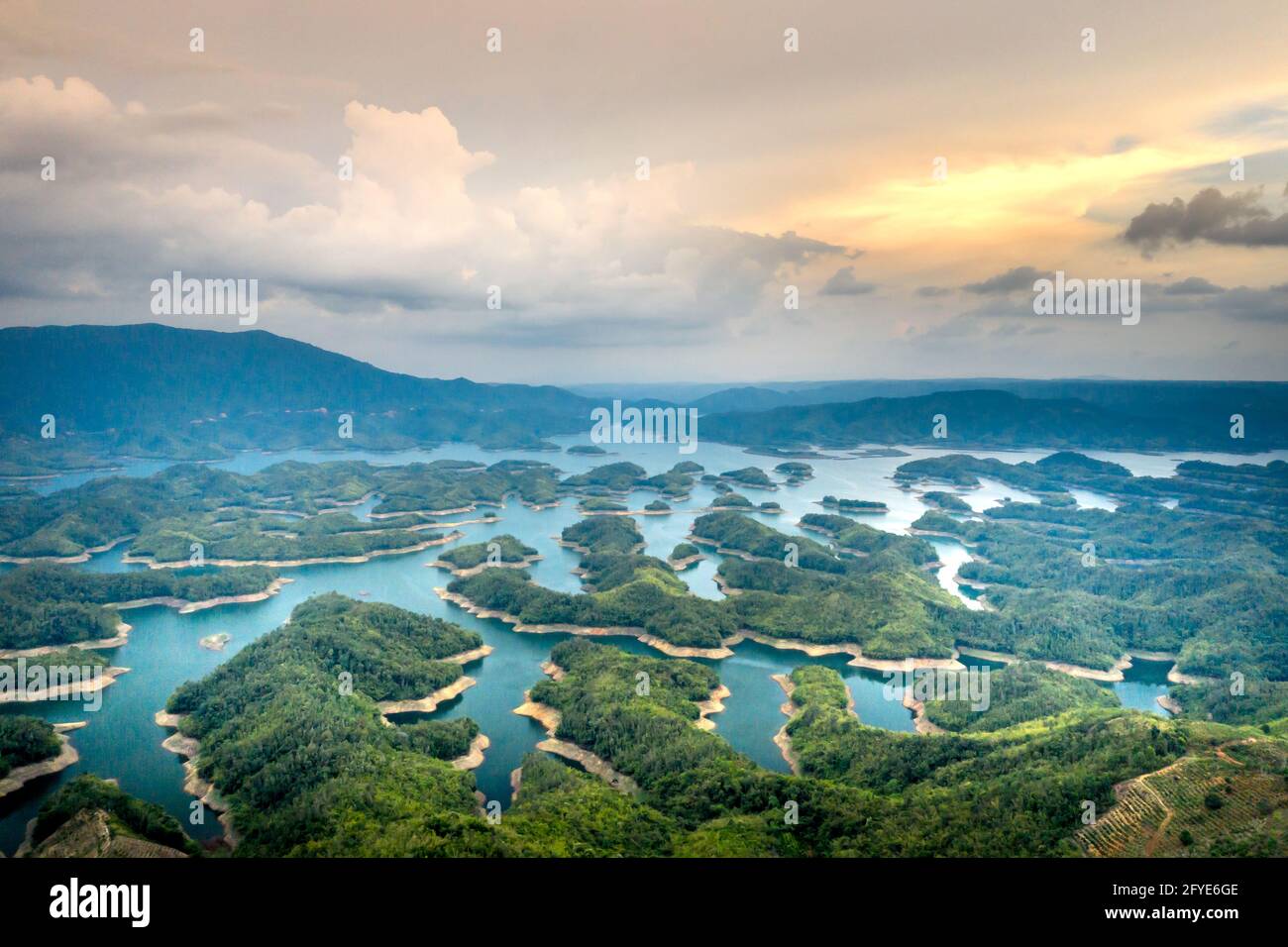 Panorama of Ta Dung Lake in Gia Nghia town, Dak Nong province, Vietnam  Stock Photo - Alamy