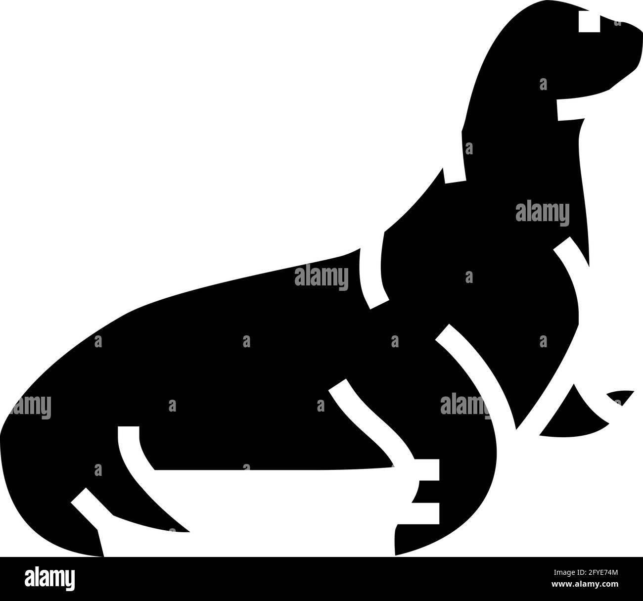 sea lion glyph icon vector illustration Stock Vector