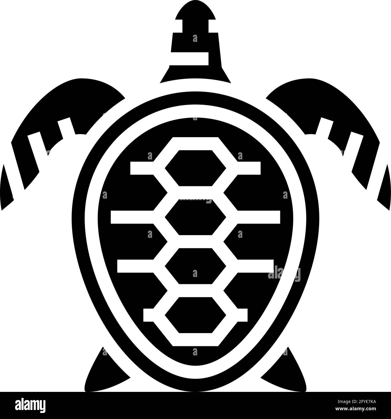 turtle ocean glyph icon vector illustration Stock Vector