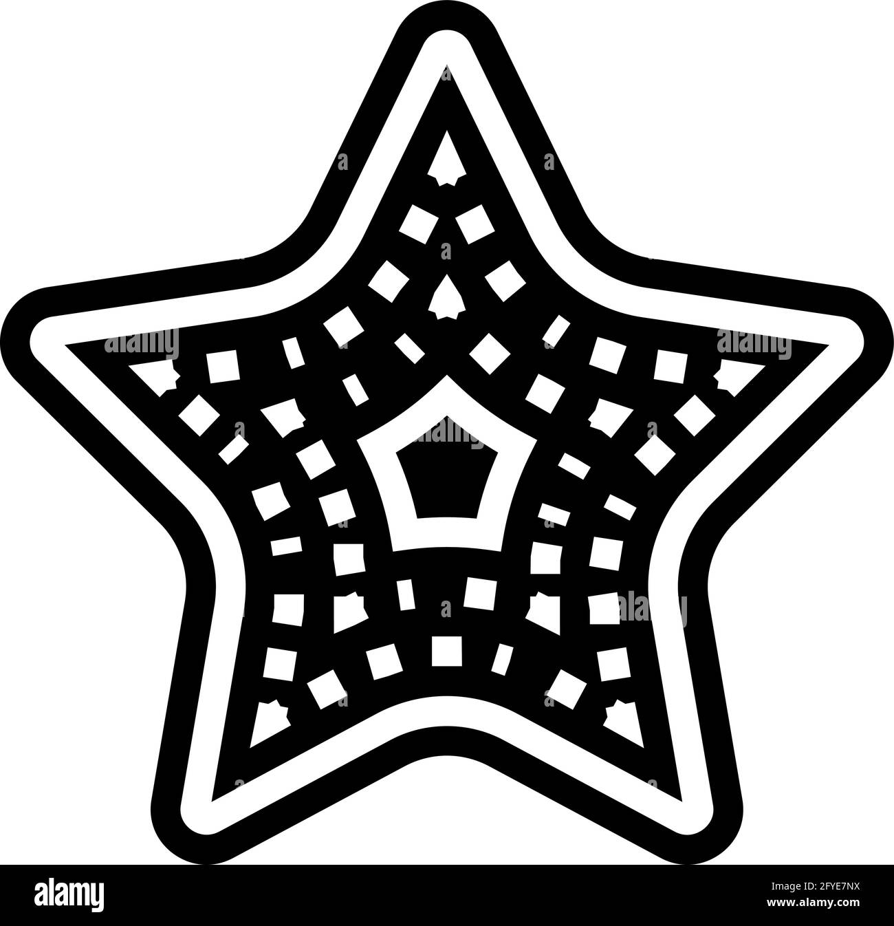 star ocean glyph icon vector illustration Stock Vector