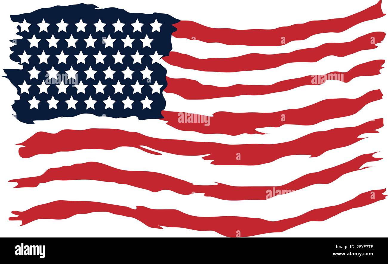 American Flag Strokes Stock Vector Image Art Alamy