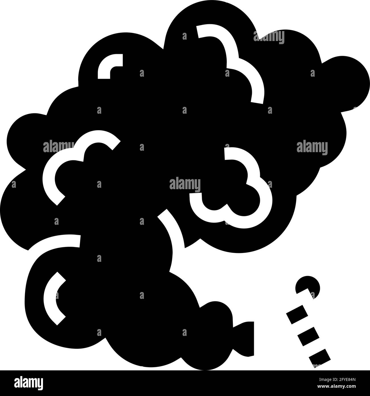 black smoke glyph icon vector illustration Stock Vector Image & Art - Alamy