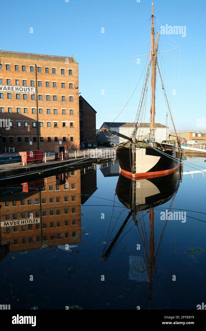 Sailing barge Gladys in Gloucester Docks Stock Photo