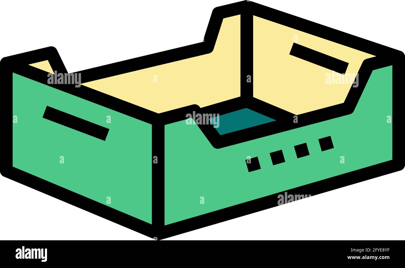 fruits and vegetables box color icon vector illustration Stock Vector ...