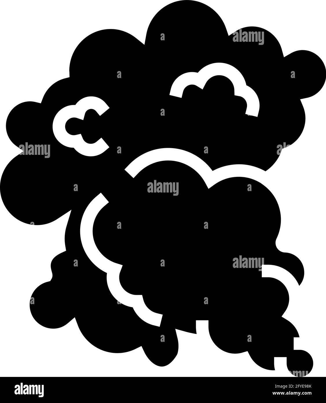 colored smoke glyph icon vector illustration Stock Vector Image & Art ...