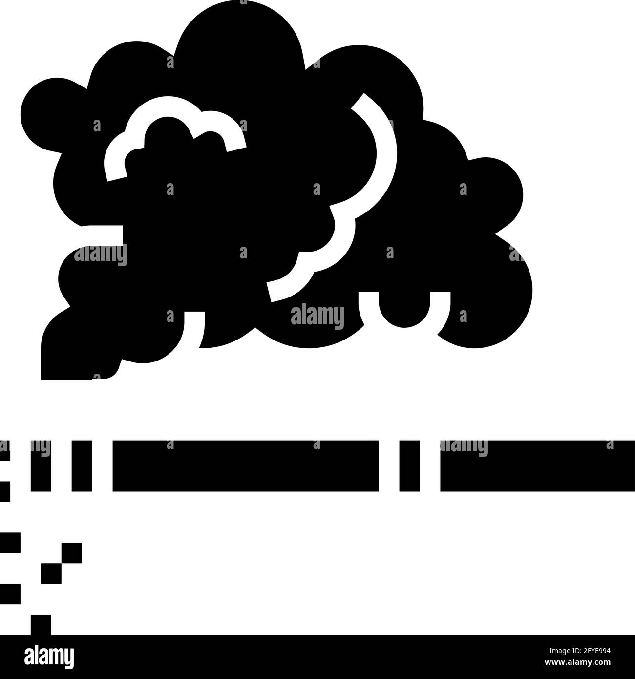 tobacco smoke glyph icon vector illustration Stock Vector