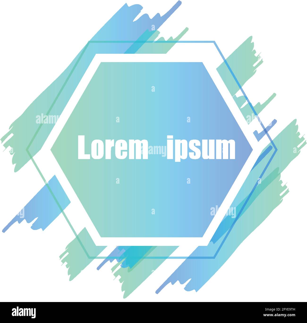 Hexagon blue gradient abstract banner template illustration Stock Vector