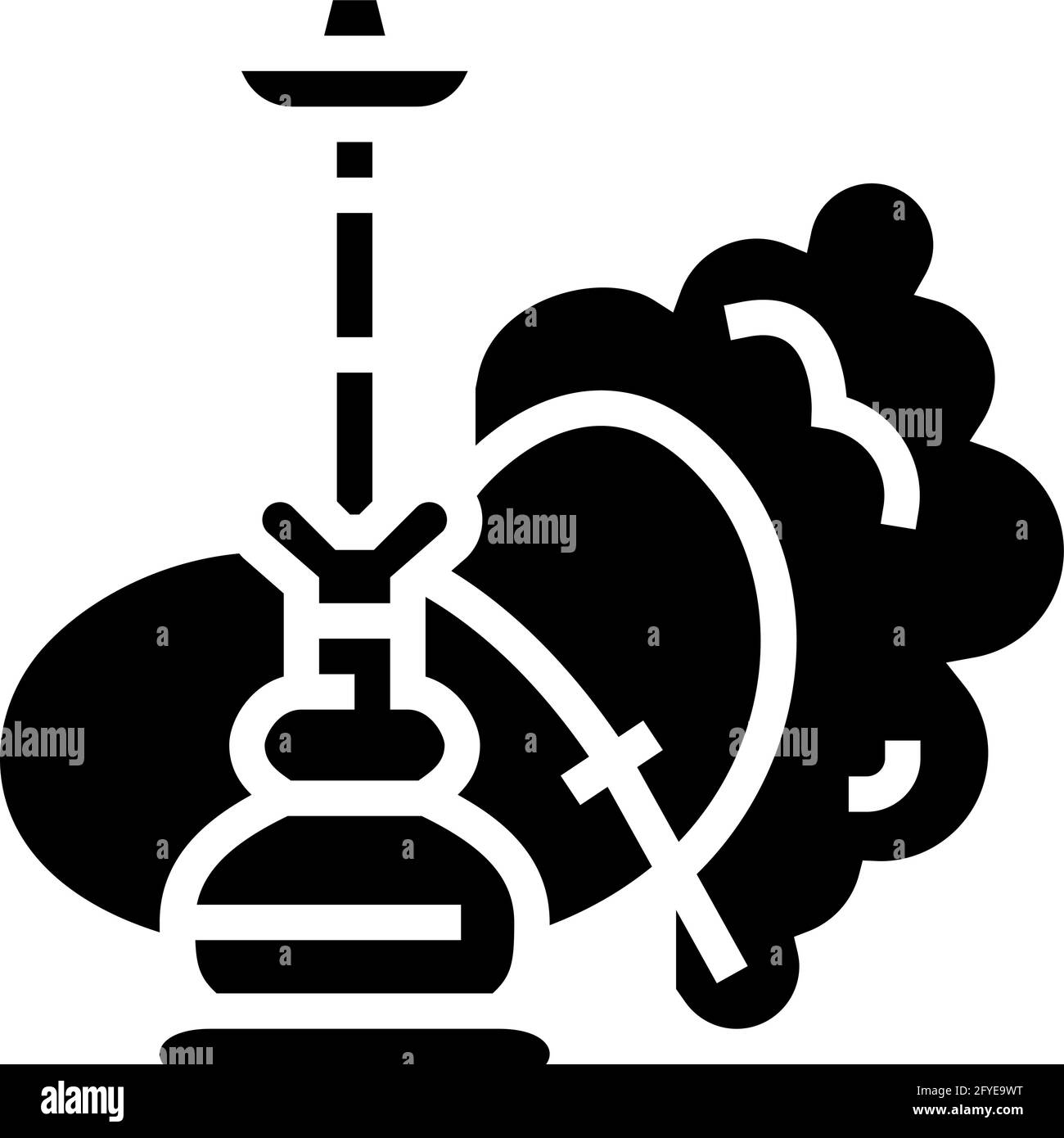 hookah smoke glyph icon vector illustration Stock Vector Image & Art ...