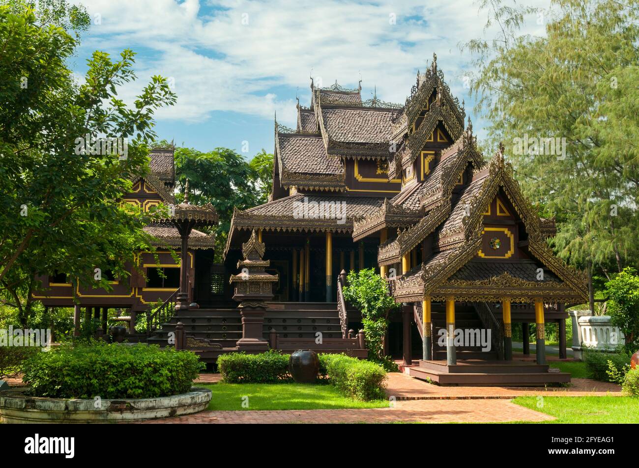 The Monk's Residence, Ancient Siam, Bangkok, Thailand Stock Photo Alamy