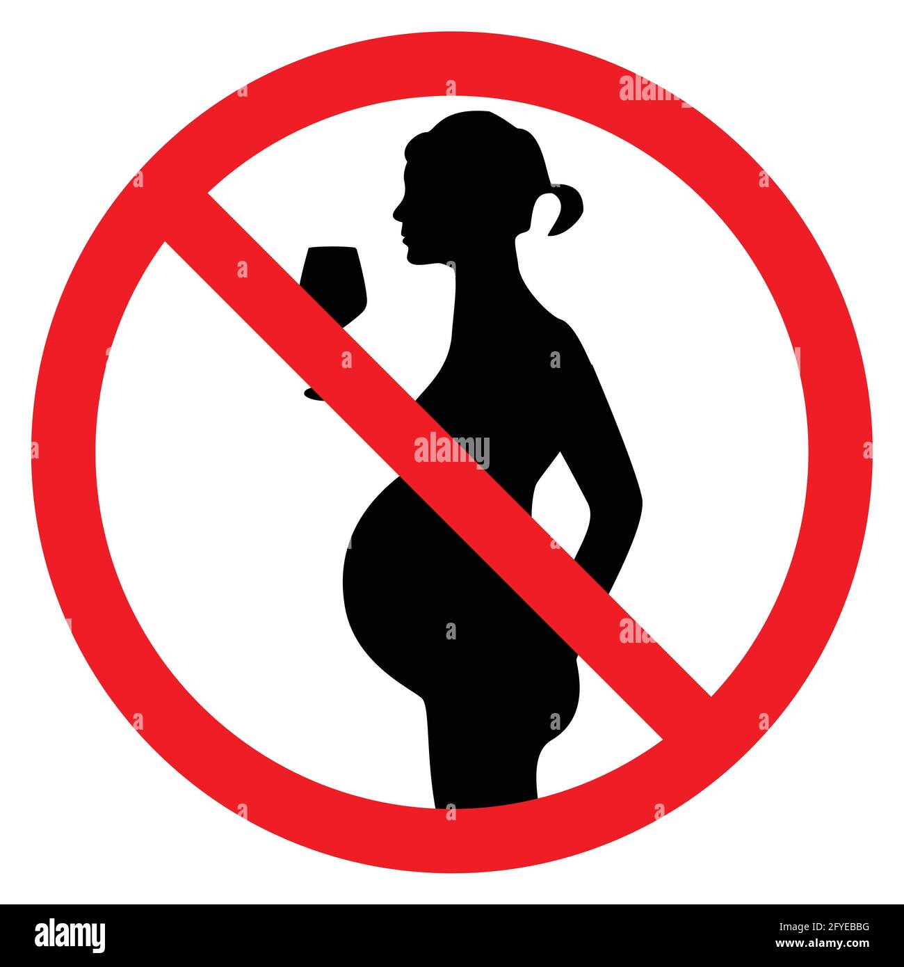 Alcohol pregnant label Stock Vector Images Alamy