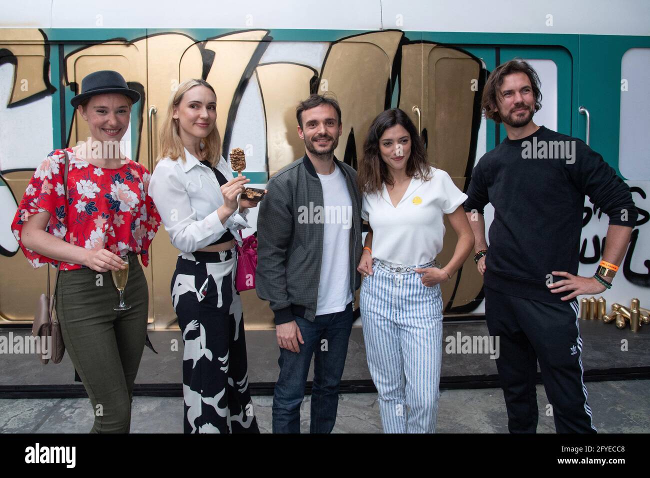 Deborah Francois, Natoo, Jerome Niel and Vanessa Guide attending the