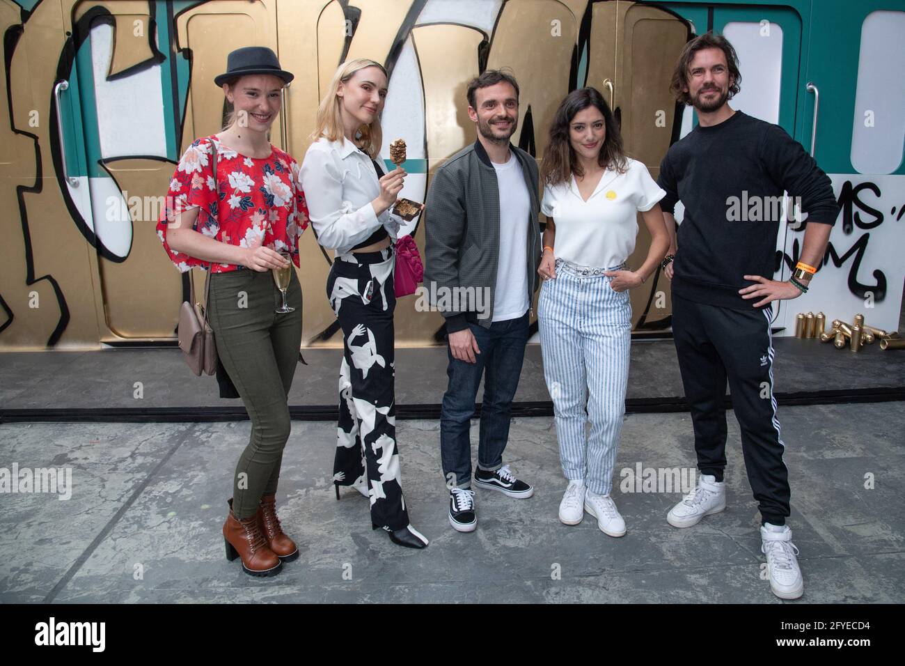 Deborah Francois, Natoo, Jerome Niel and Vanessa Guide attending the