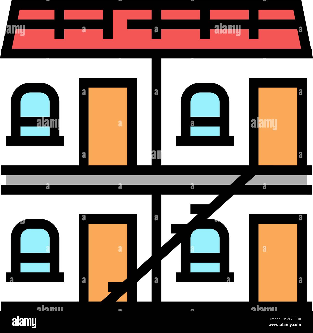 building hotel color icon vector illustration Stock Vector Image & Art ...