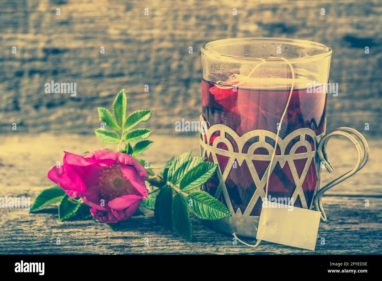 Cup rose petals tea hi-res stock photography and images - Alamy
