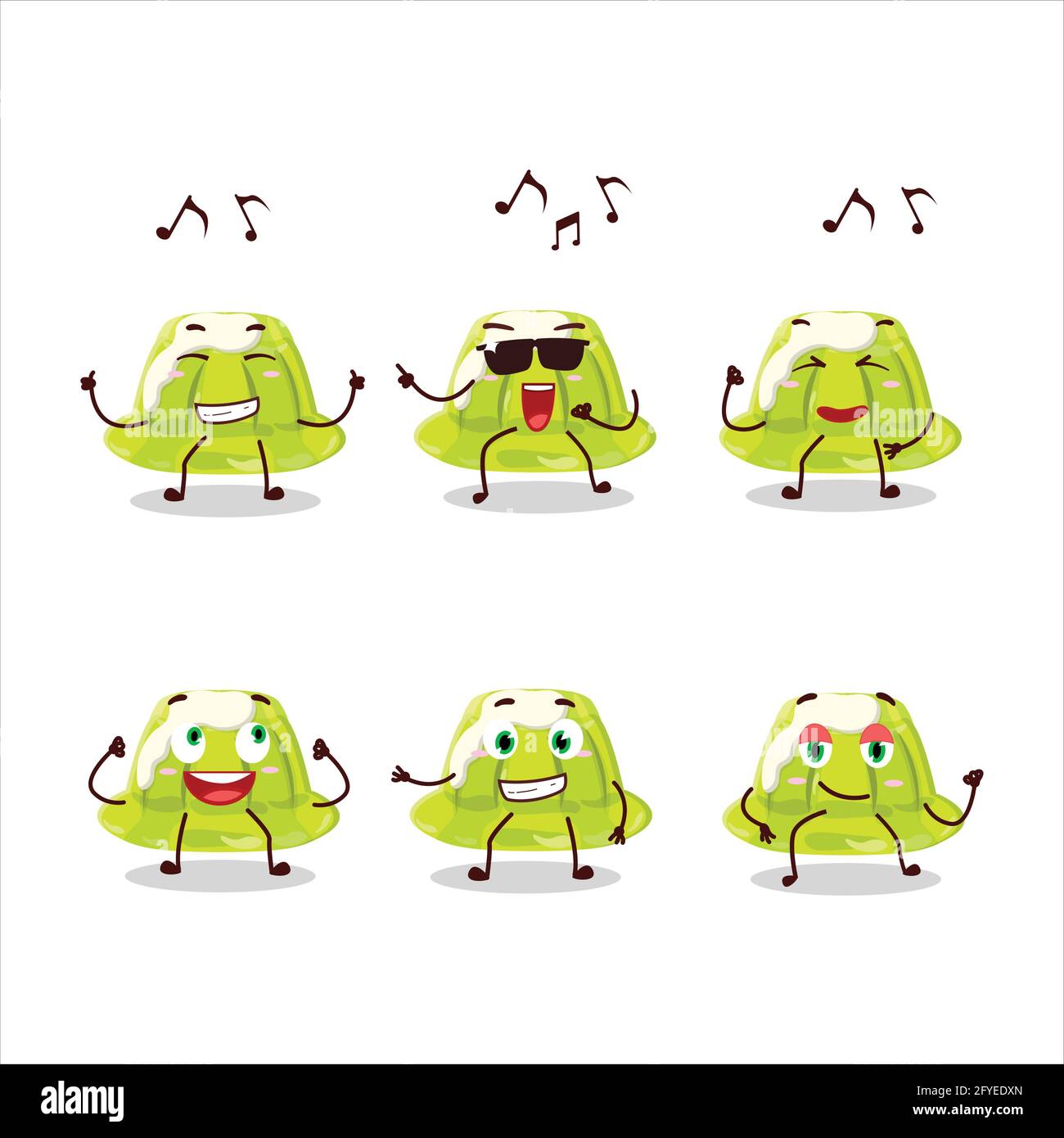 Pudding Dance An image of green pudding dancer cartoon character enjoying the music ...
