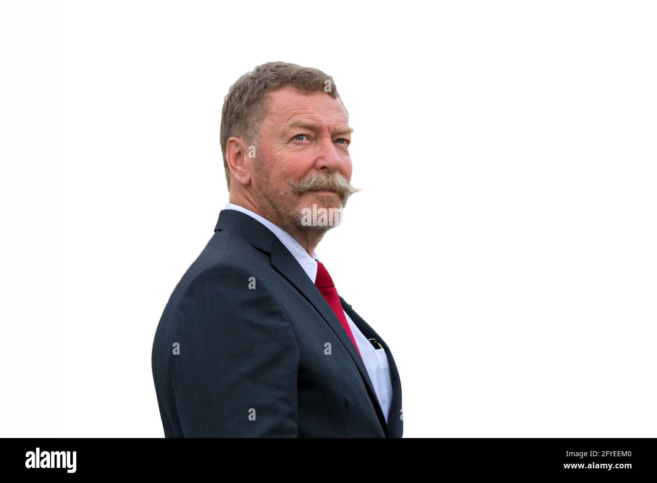 Portrait of confidence business people against white background Stock ...