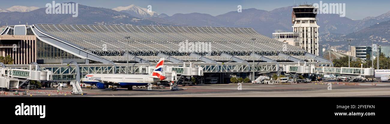 FRANCE. ALPES MARITIMES (06) NICE COTE D'AZUR AIRPORT. TERMINAL 1 Stock ...