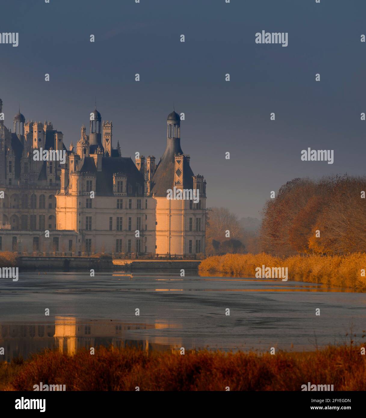 FRANCE. LOIR-ET-CHER(41) CHAMBORD CASTLE, EMBLEM OF THE FRENCH RENAISSANCE THROUGHOUT THE WORLD, IS A UNESCO WORLD HERITAGE SITE.JEWEL OF ARCHITECTURE Stock Photo