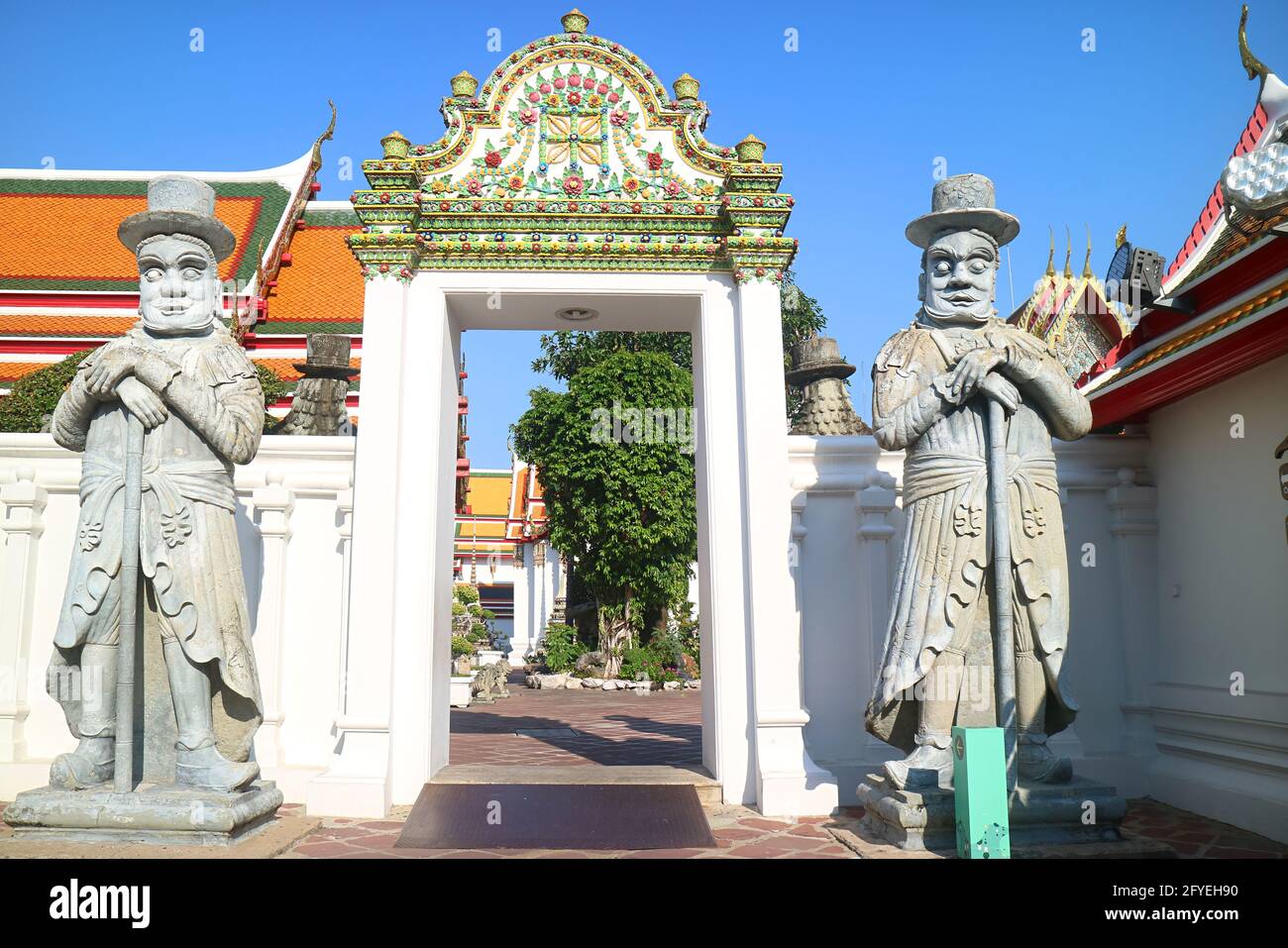 Pair of Chinese Guardian Statues Once Used as Ballast Stones on Ships
