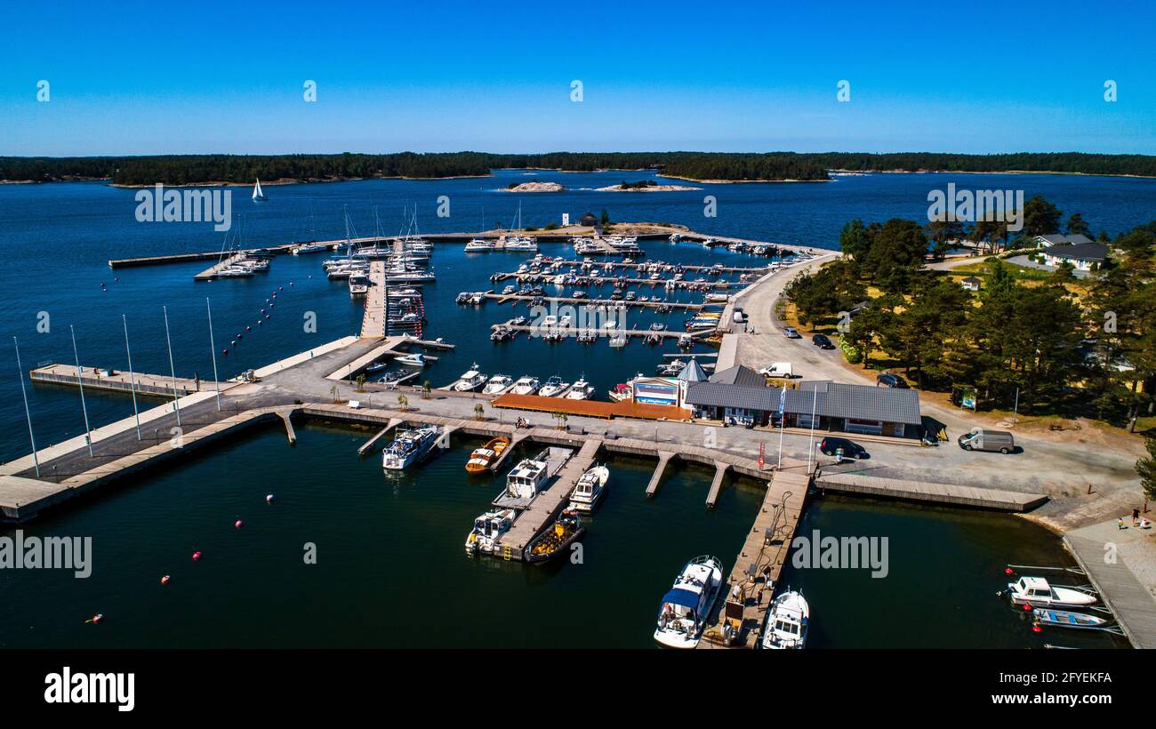 Kasnas guest harbor Stock Photo