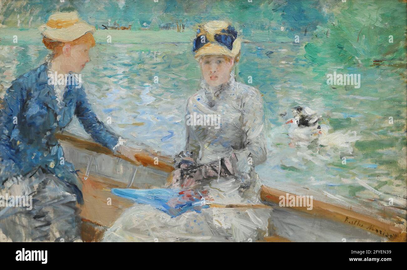 Summer's Day by French Impressionist painter Berthe Morisot at the National Gallery, London, UK Stock Photo