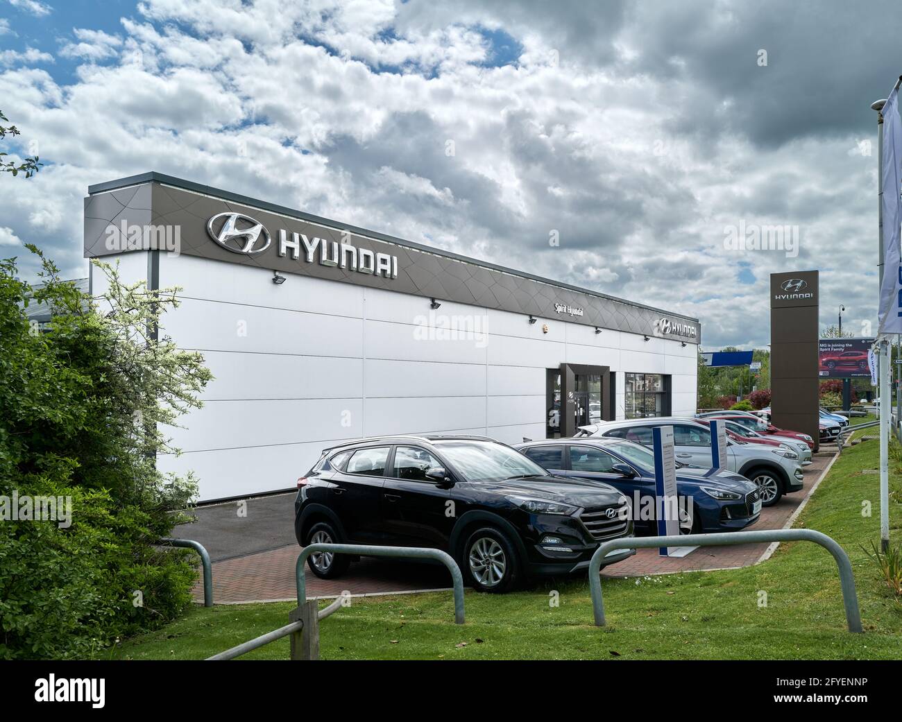 Hyundai car showroom at Corby, England Stock Photo Alamy